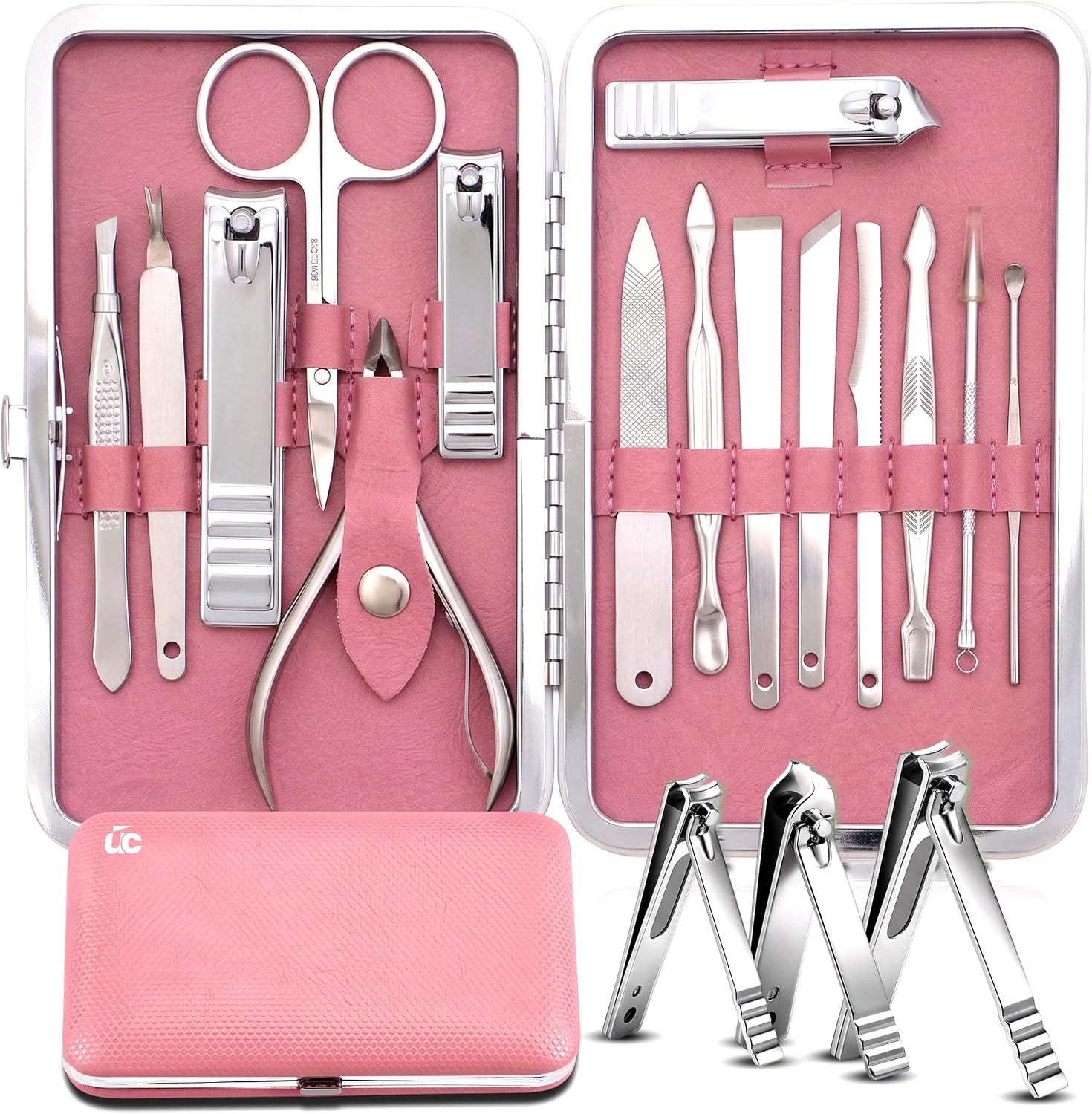 Highlights the overall value of the 16-piece assortment and the portable presentation of the set.