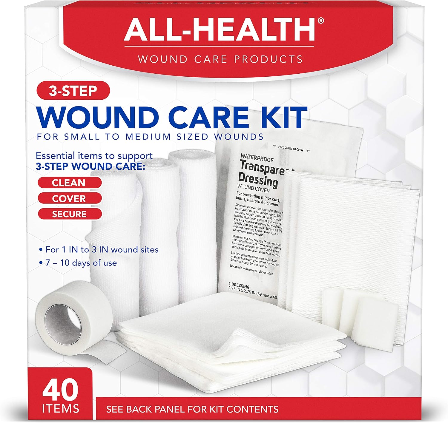 Overall kit presentation, portability, and complete contents for minor wound care.