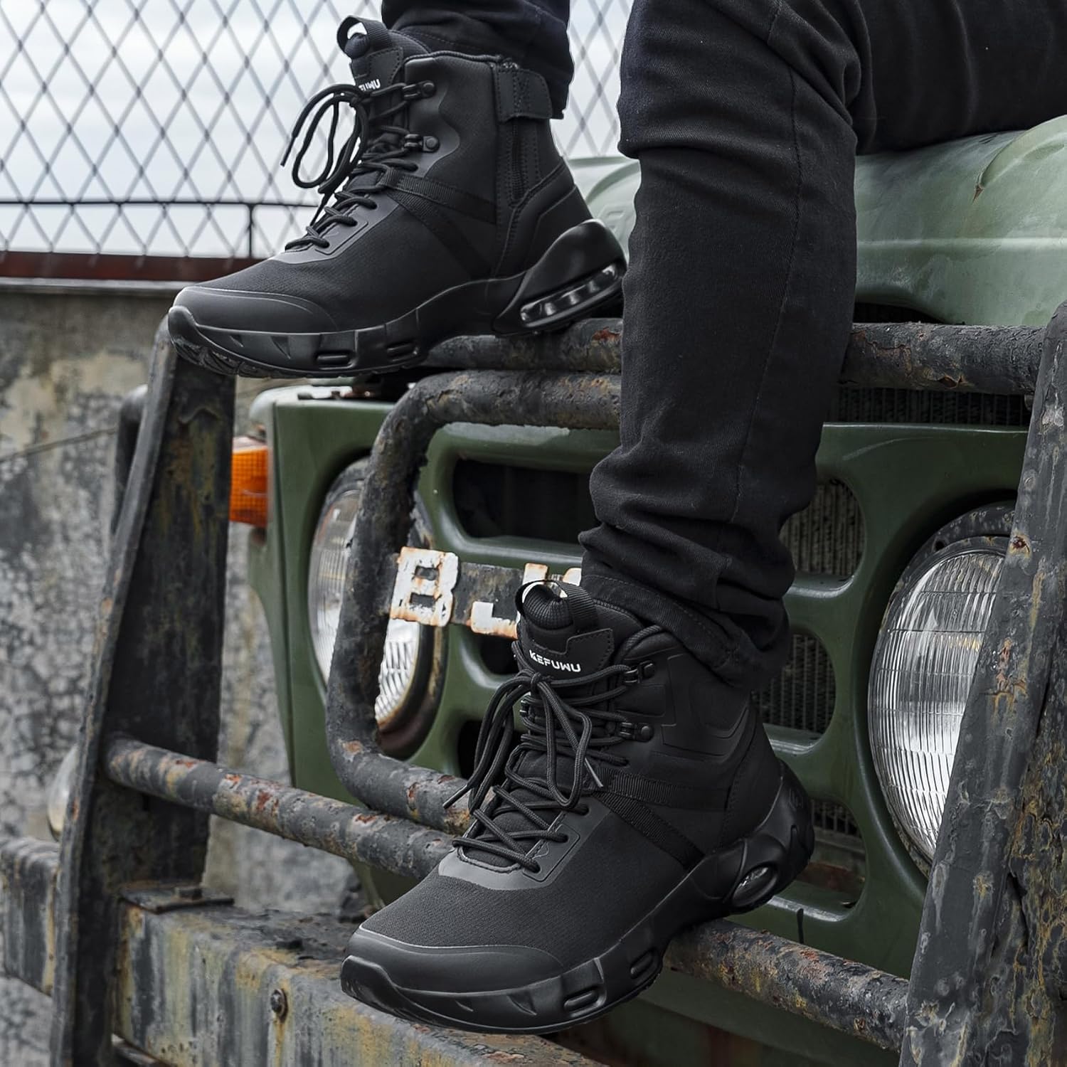 Military Tactical Boots Men Wide Waterproof 6 Inches
