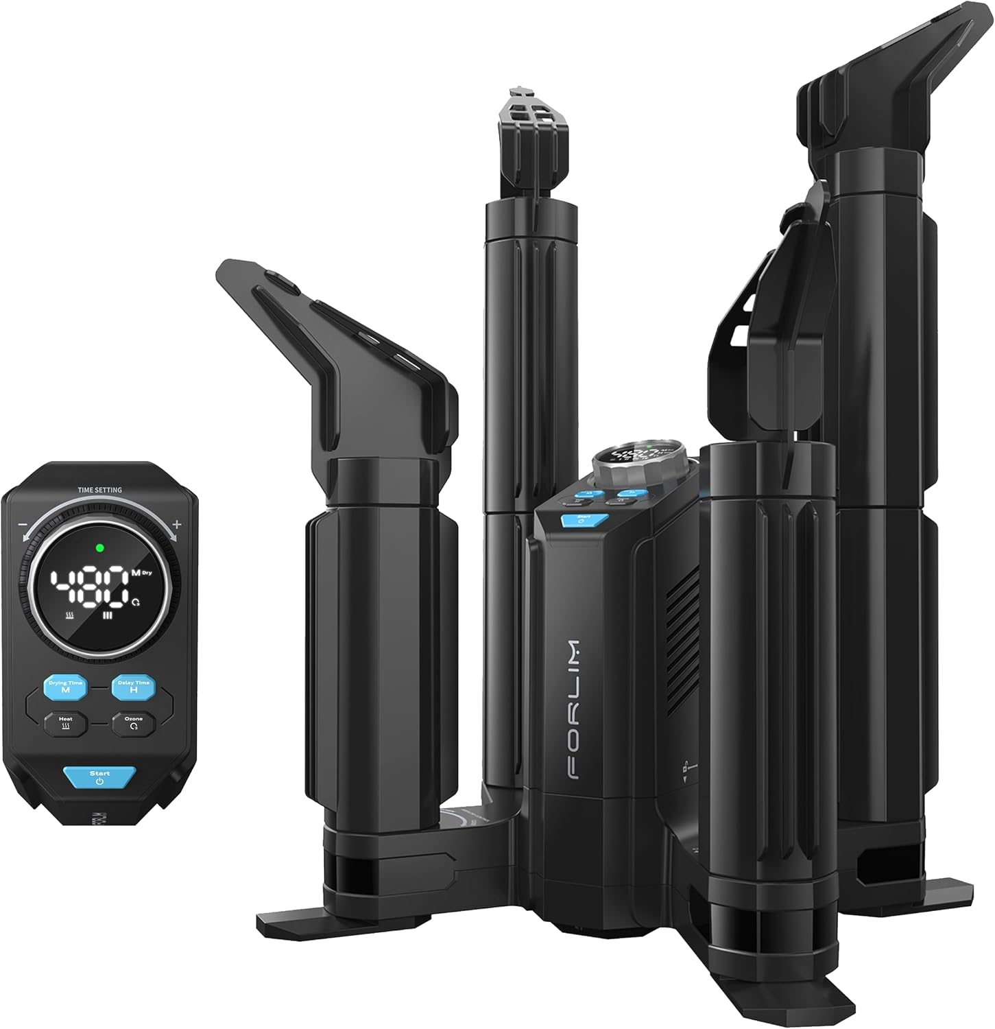 Overall design, 4-port capacity, and the product’s modern black finish.