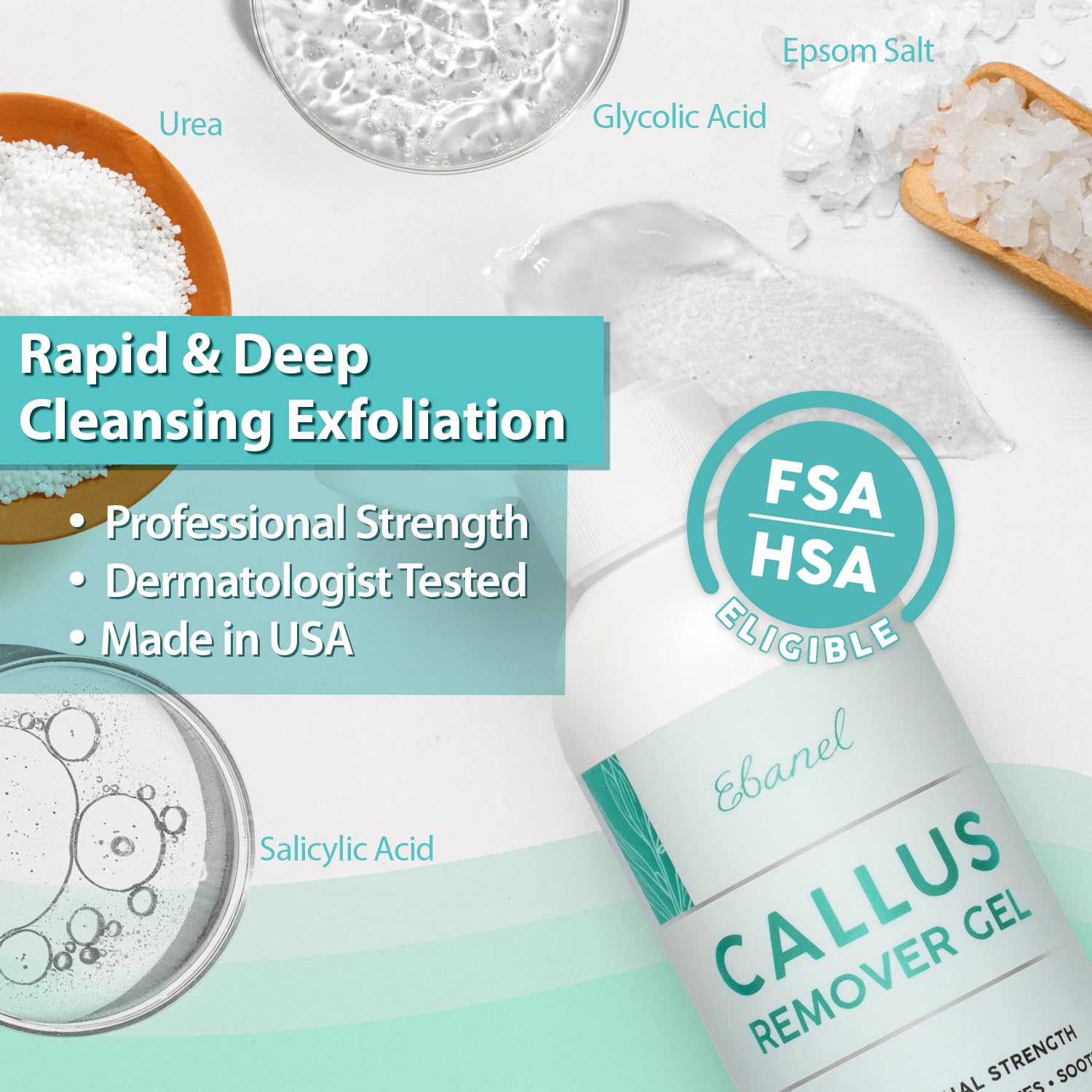 Highlights the active ingredients and the strength of the formula.