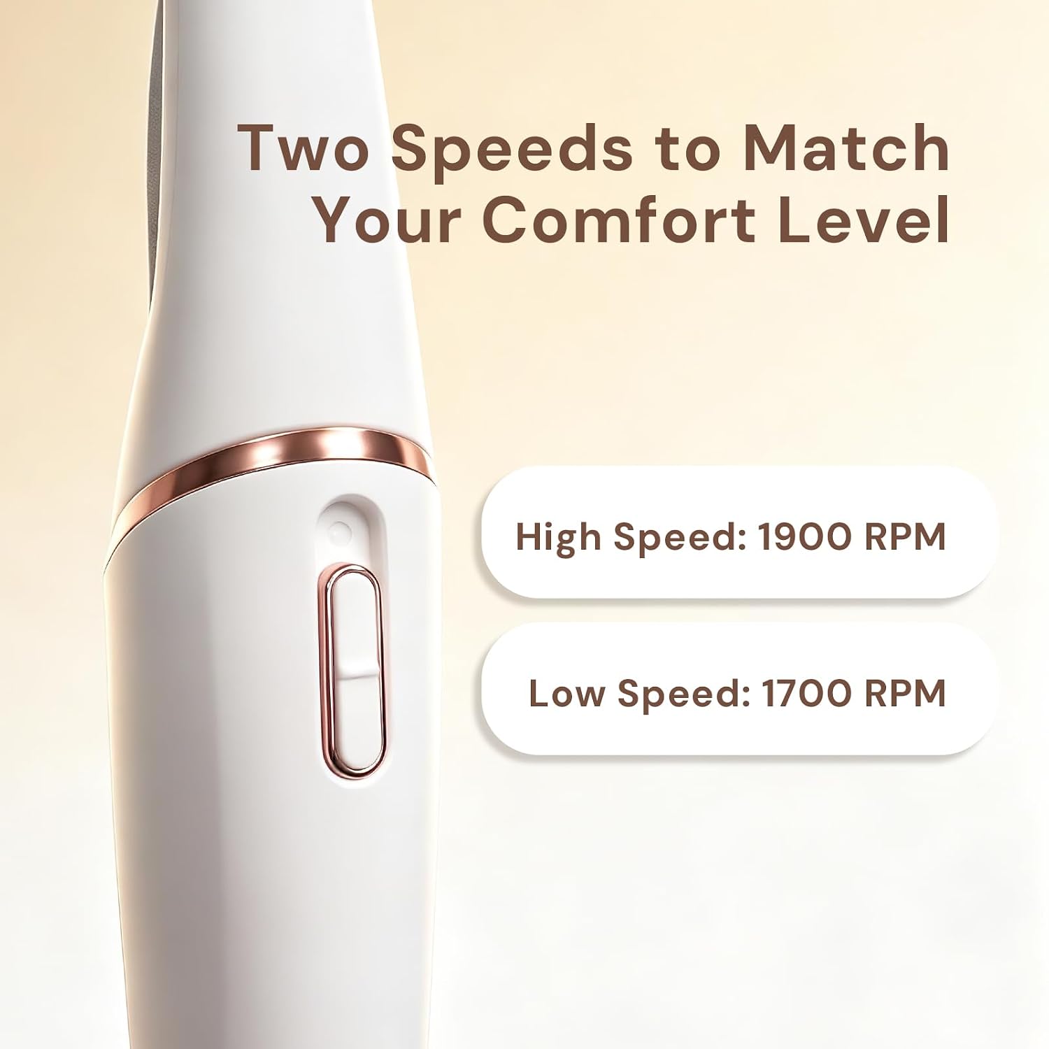 Technical details like the roller mechanism, speed controls, or built-in light.