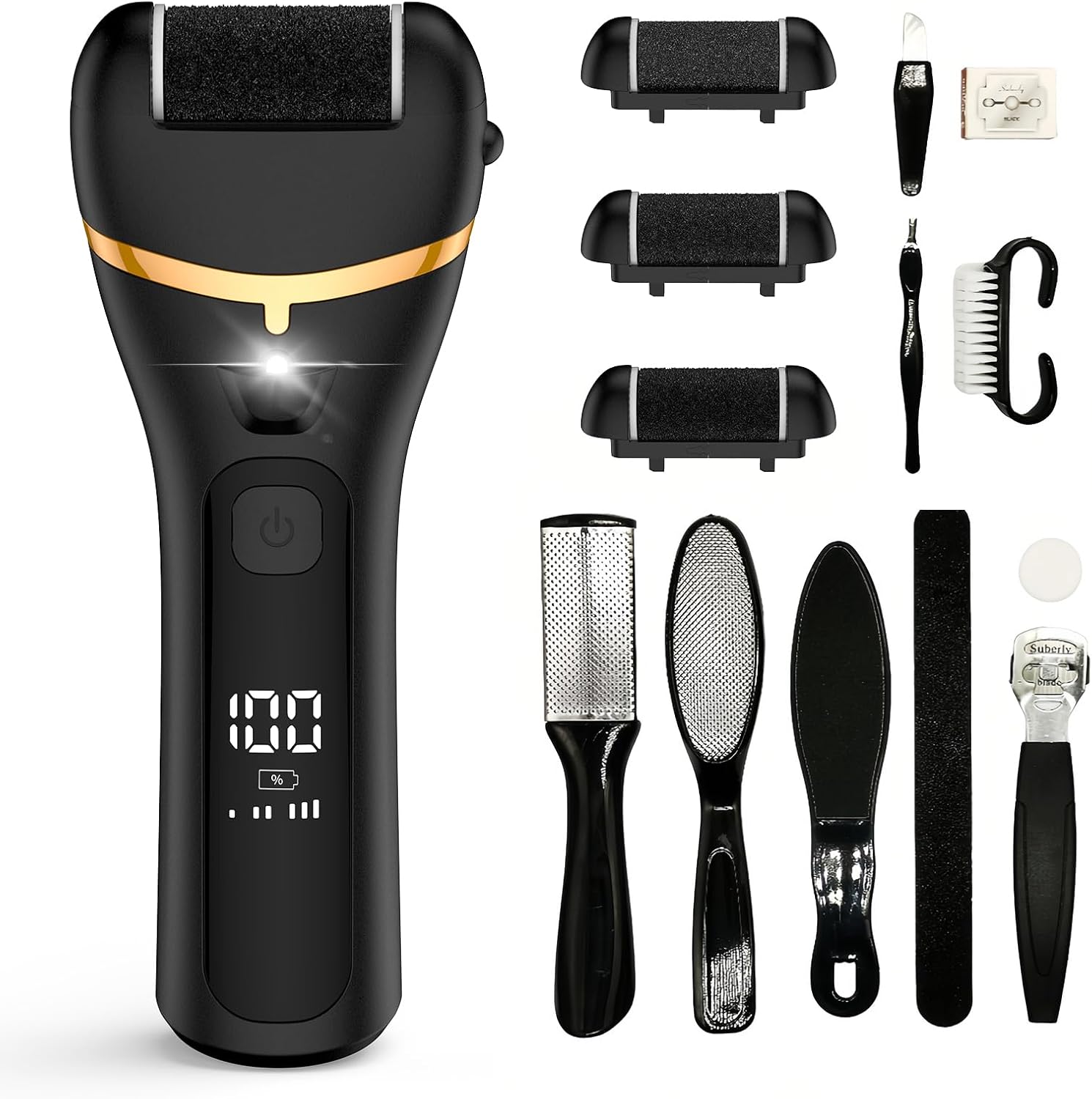 Overall design, included heads, and the compact rechargeable format.