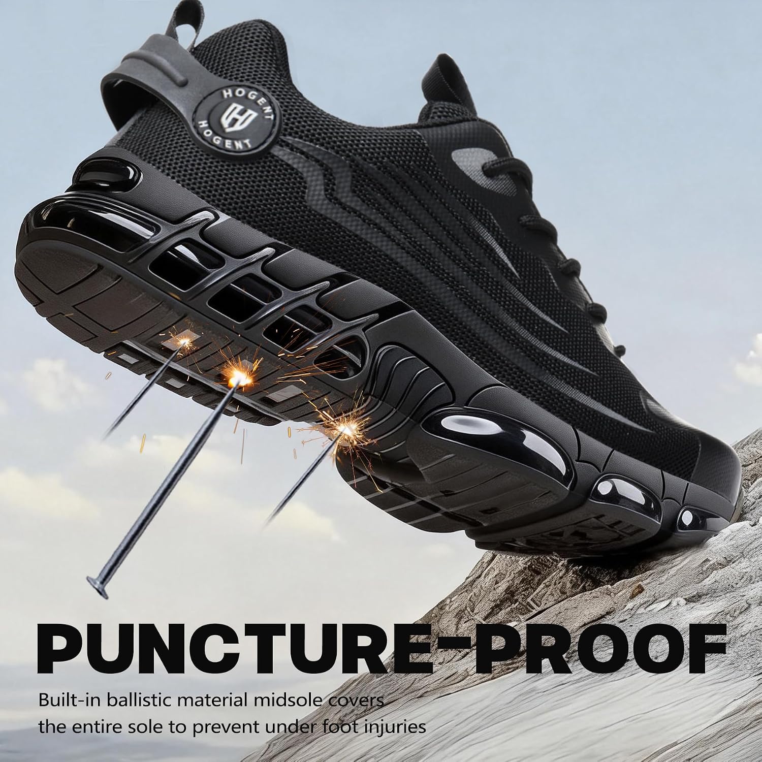 Material finish, upper construction, and visual cues that suggest durability and breathability.