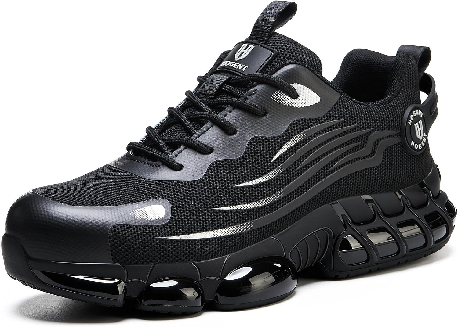 Hogent Steel Toe Shoes For Men, Cushioned Safety Work Sneakers