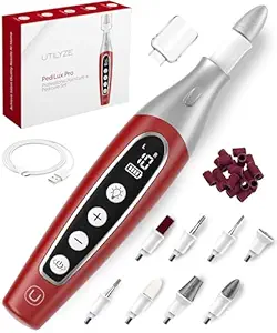 Pedilux Pro Professional Manicure Pedicure Kit, Cordless Electric Nail File Drill Set, Thick Toenail Grinder, Toe Nail Dremel Tools, Filer, Buffer, Sander, Remove Cuticles, Callus For Women & Men