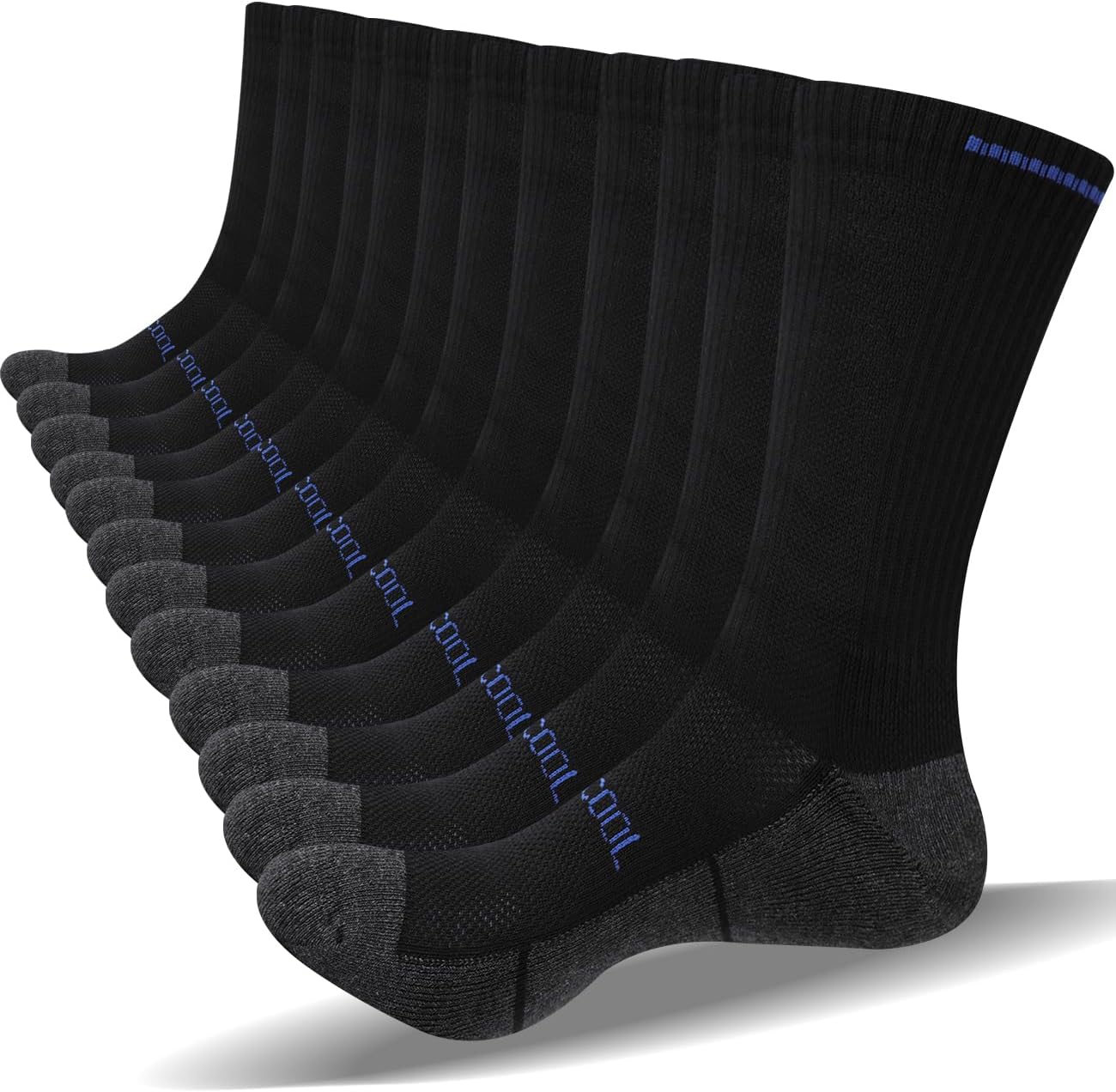Pack quantity, overall product presentation, and the clean look of the crew socks.