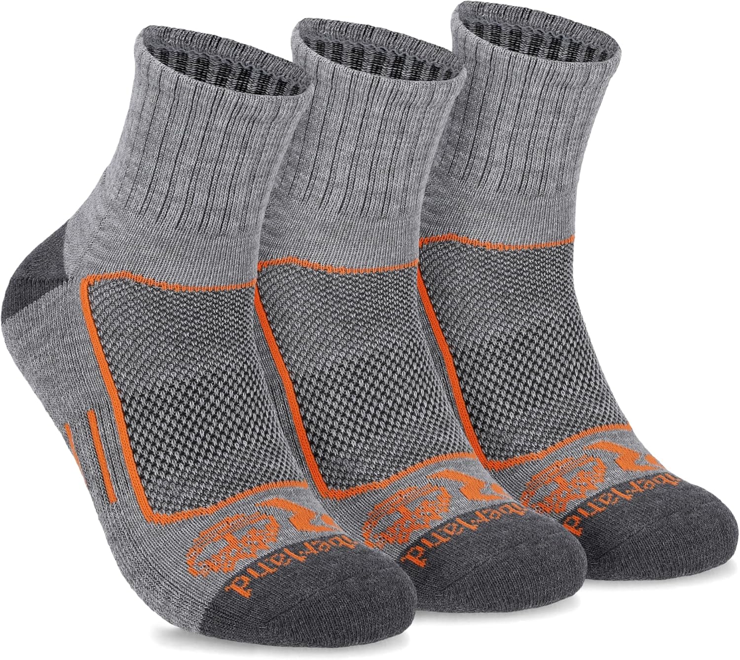 Timberland Pro Men's Moisture Wicking Technology Socks, Arch Support, Cushioned Footbed, Mesh Venting,(Size 7-12; 3 Pairs)