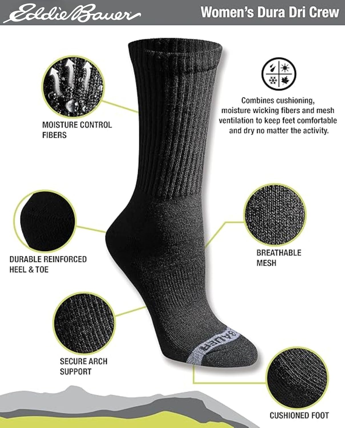 Highlights how the socks fit into hiking, walking, or daily athletic use.