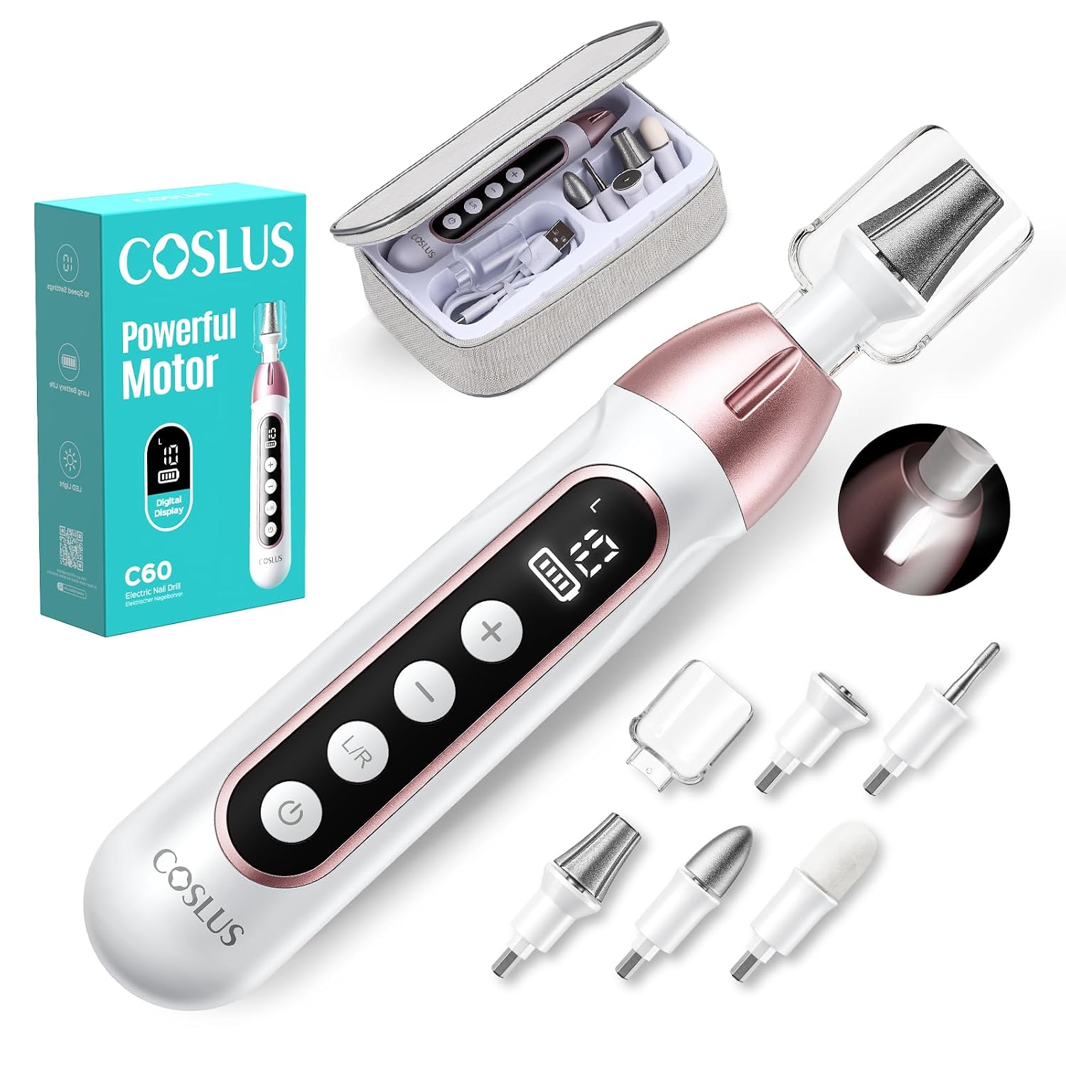 Shows the overall design, color, and compact cordless form factor.